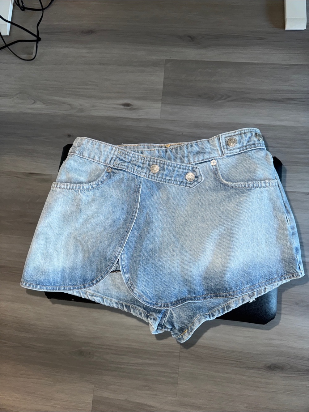 Free People Light Blue Denim Skort